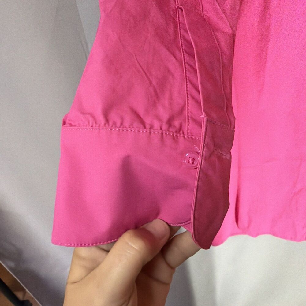 English Factory Hot Pink Cotton Button Down Mini Shirt Dress Size Small S - Picture 5 of 12